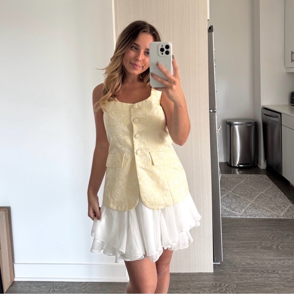 AMANDA UPRICHARD Lilibet Yellow Dress S